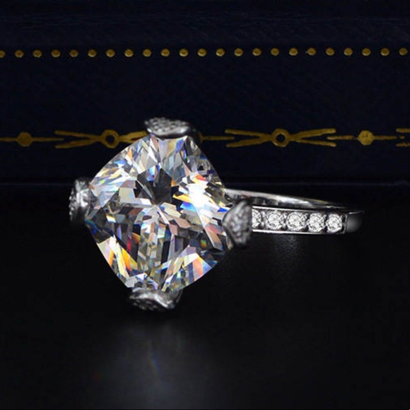 4ct Princess Cut Ring - Picture 6 of 15